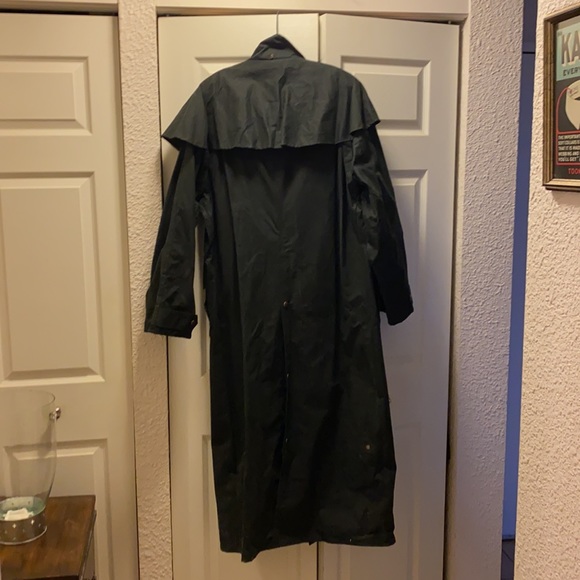 KOOLAH BLACK OILSKIN DUSTER men’s sz. L - Picture 7 of 11